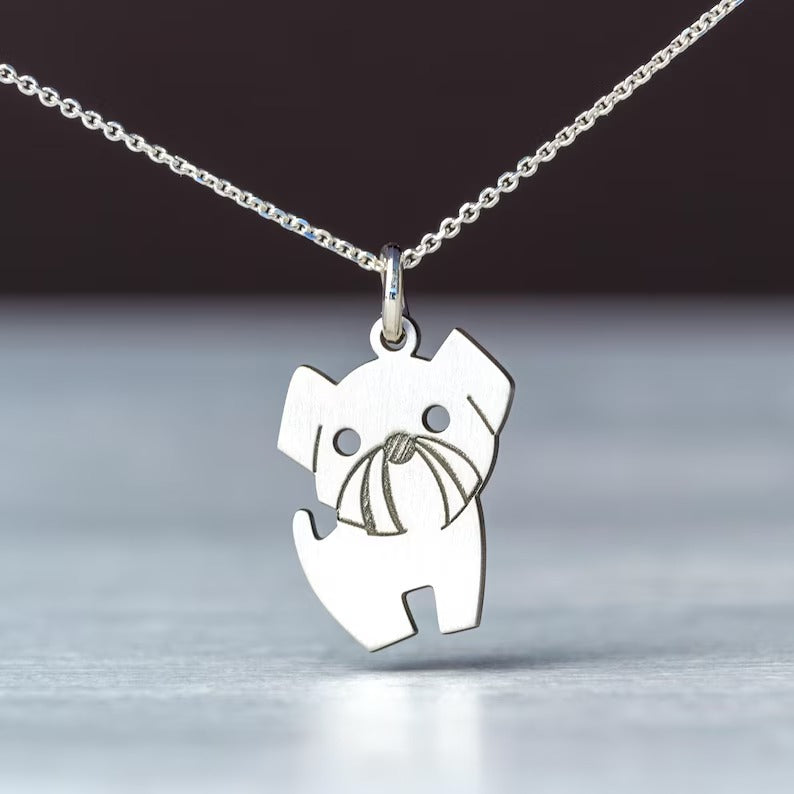Shih Tzu Necklace / Sterling silver
