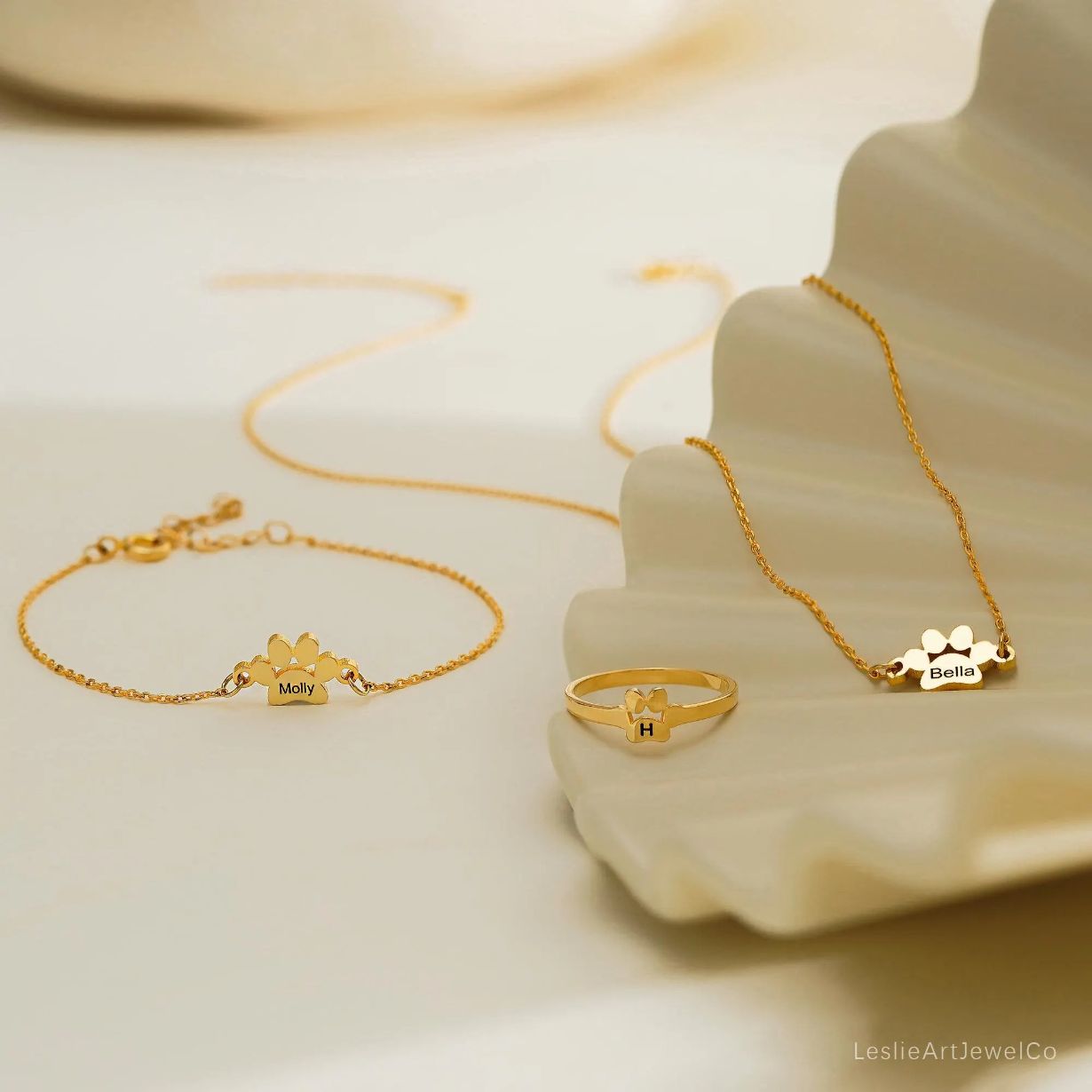 Personalized Pet Name Bracelet – Custom Dog & Cat Jewelry Gift for Pet Lovers