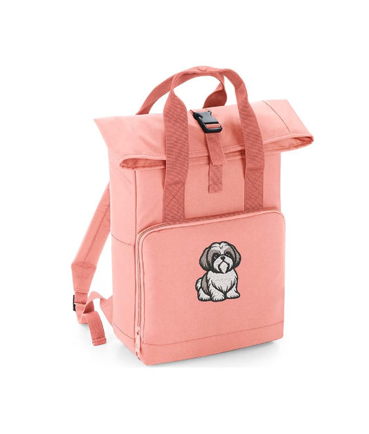 Lovely Shih Tzu Embroidered Backpack