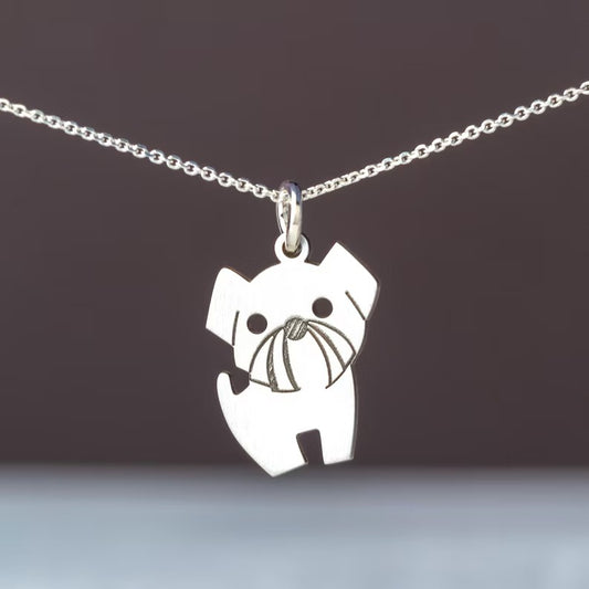 Shih Tzu Necklace / Sterling silver