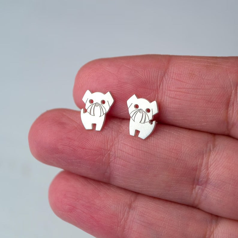 Shih Tzu Earrings / Sterling silver