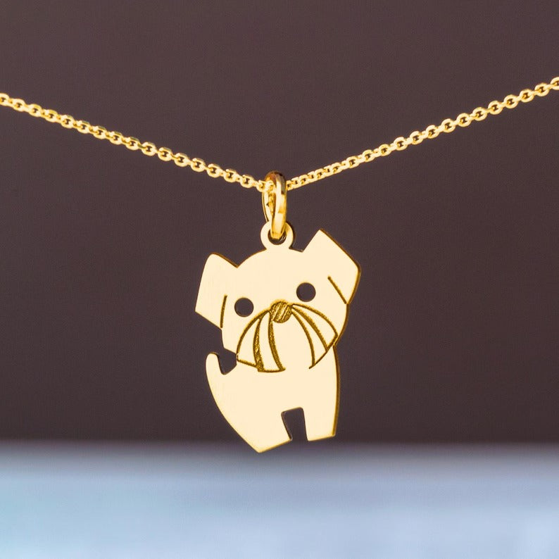 Shih Tzu Necklace / Sterling silver