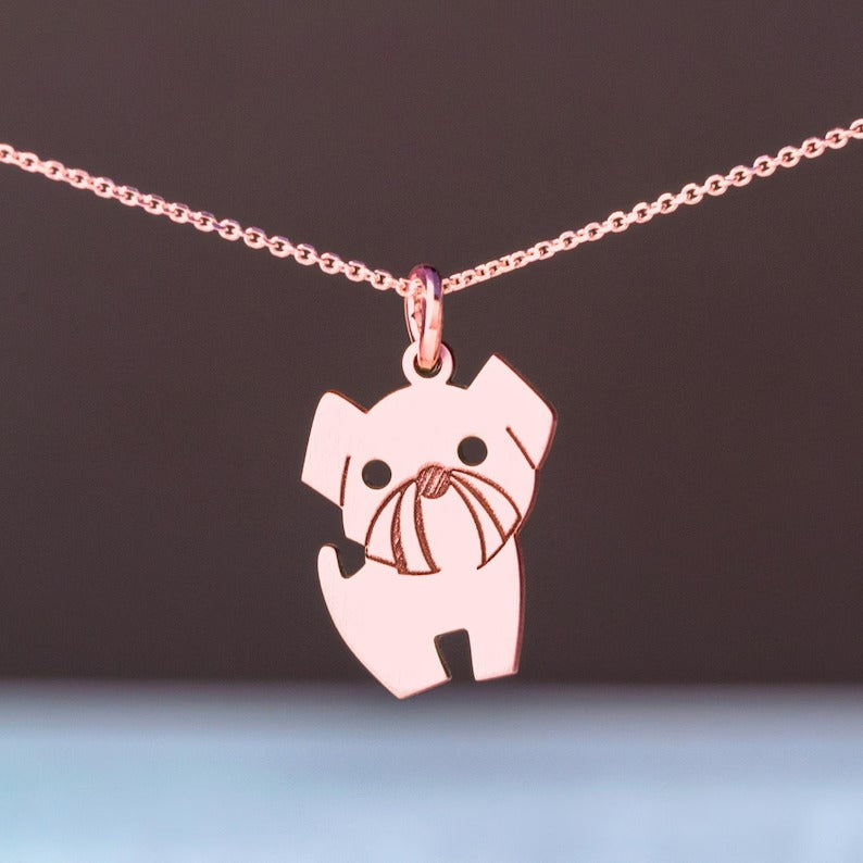 Shih Tzu Necklace / Sterling silver