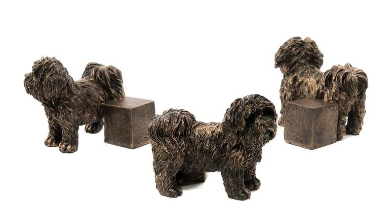 Bronze Shih Tzu Plant Pot Feet (Set of 3) – Decorative Dog Garden Pot Stands, Cute Garden Gift