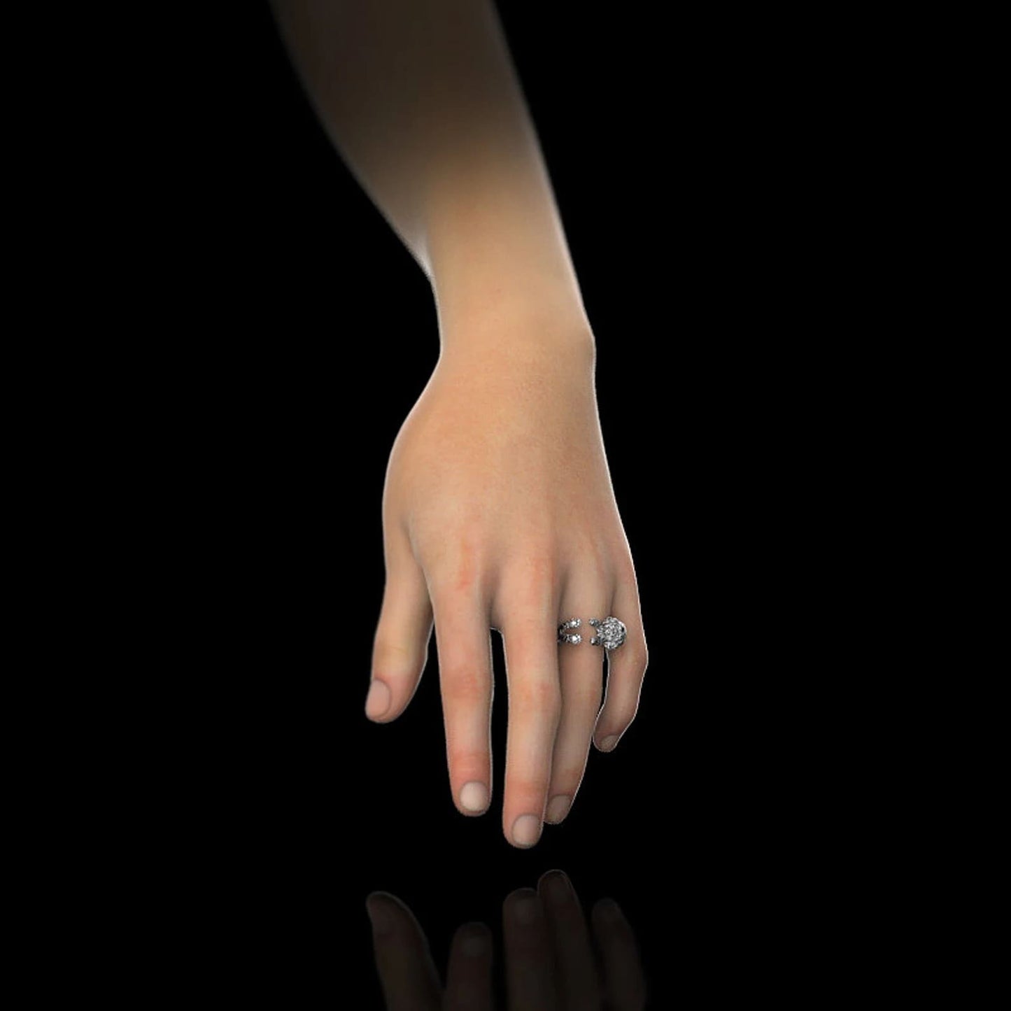 Shih Tzu Cuddle Wrap Ring – Handmade 925 Sterling Silver & 14K Gold Dog Lover Jewelry Gift